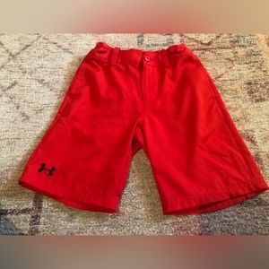 Under Armour Boys Red Shorts Size Youth Extra Small